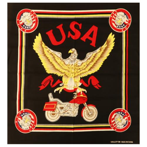 Bandana_55cmx55cm_U_S_A_Eagle_Black_Red