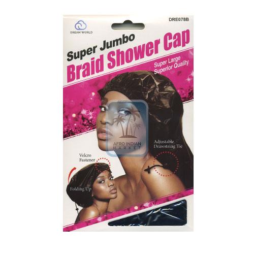 Dream_Super_Jumbo_Braid_Shower_Cap_No_DRE078_Black