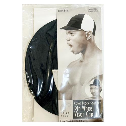 Titan_Sport_Pin_Wheel_Visor_Cap_no__1621_Black_White
